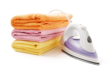 renkli havlu ve elektrik demir