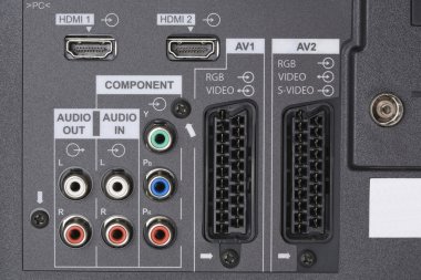LCD tv-ses video girişleri
