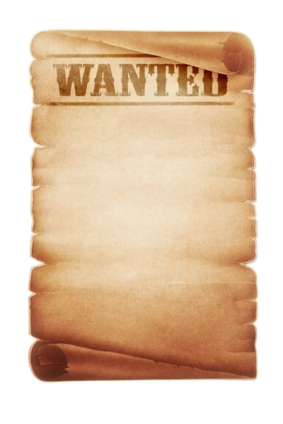 Old western wanted sign — Stock Photo, Image