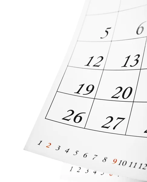 Kalender-sida — Stockfoto