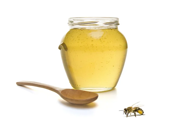 蜂蜜和蜂 — 图库照片