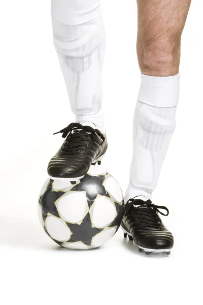 Chaussures de football et fooball — Photo