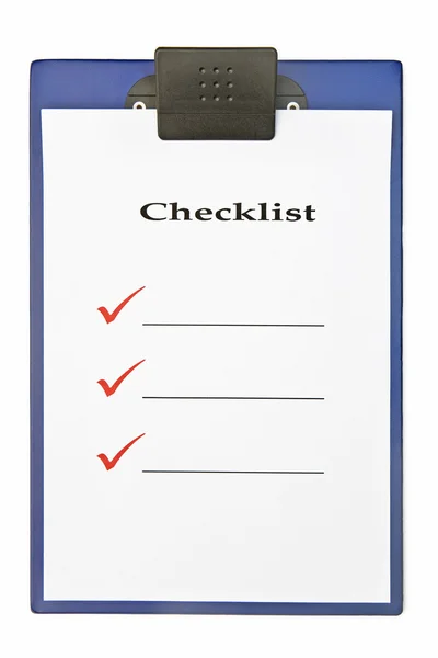 Blank checklist — Stock Photo, Image