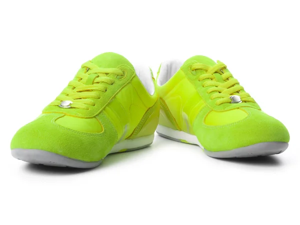 Green sneakers — Stock Photo, Image