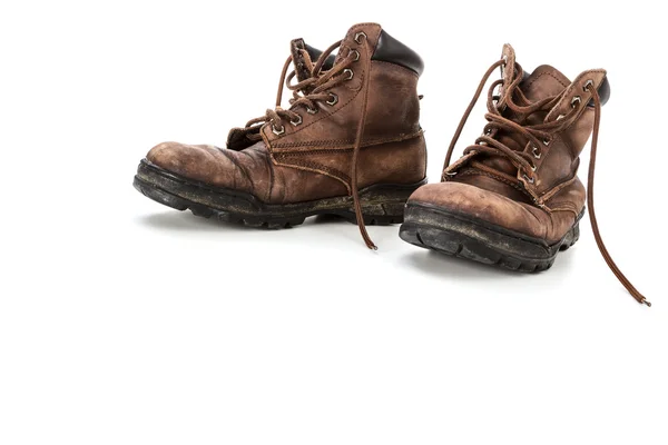 Stare buty skórzane — Zdjęcie stockowe