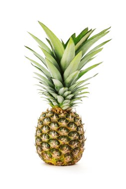 Beyaz arkaplanda ananas