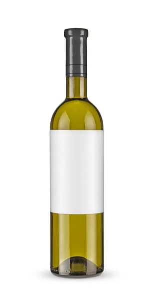 白ワイン - クリッピング パスのボトル — ストック写真