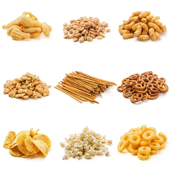 Junk food snack collection Royalty Free Stock Photos