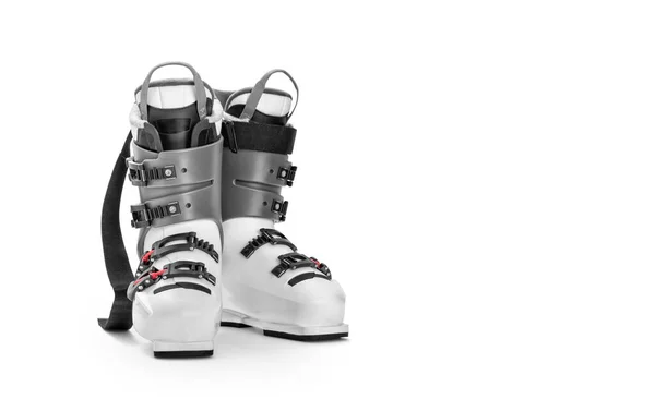 Professional Ski Boots Isolated White Background Including Clipping Path — Fotografia de Stock