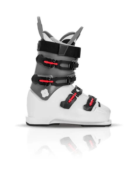 Professional Ski Boots Isolated White Background Including Clipping Path — Zdjęcie stockowe