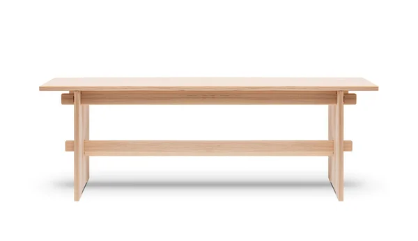 Wooden Bench Isolated White Including Clipping Path — Stock fotografie