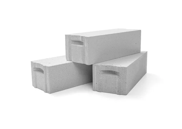 Foamed Lightweight Concrete Aerated Concrete Block Isolated White Background Including — Photo