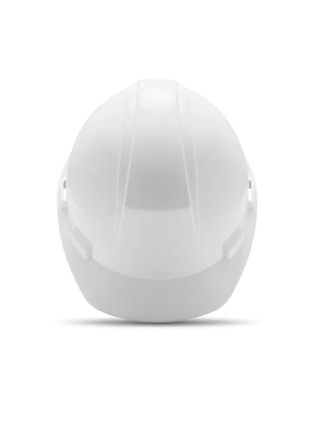 White Plastic Safety Helmet White Background — Stock Photo, Image