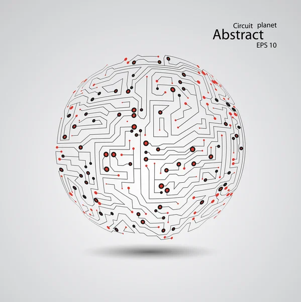 Planète de circuit imprimé eps 10 — Image vectorielle