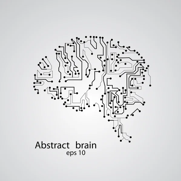 Placa de circuito cerebro eps 10 — Archivo Imágenes Vectoriales