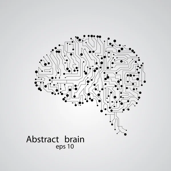 Circuit carte cerveau eps 10 — Image vectorielle