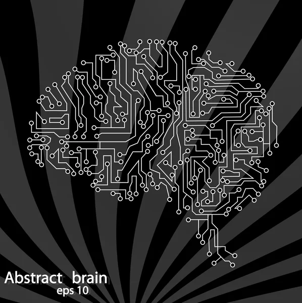 Circuit carte cerveau eps 10 — Image vectorielle
