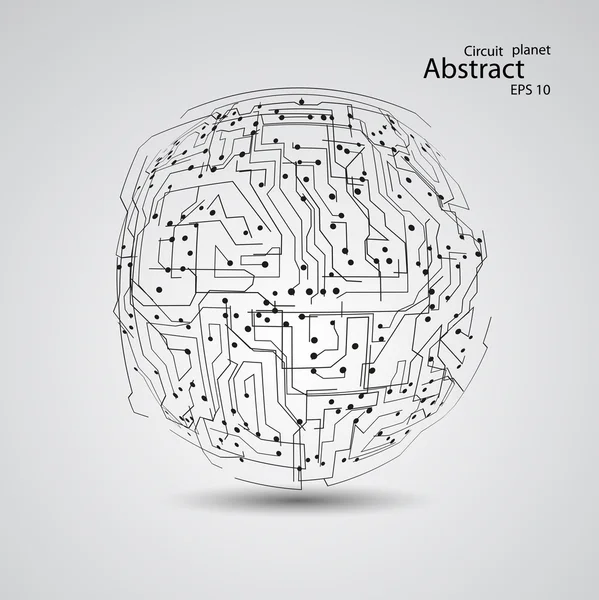 Planète de circuit imprimé eps 10 — Image vectorielle