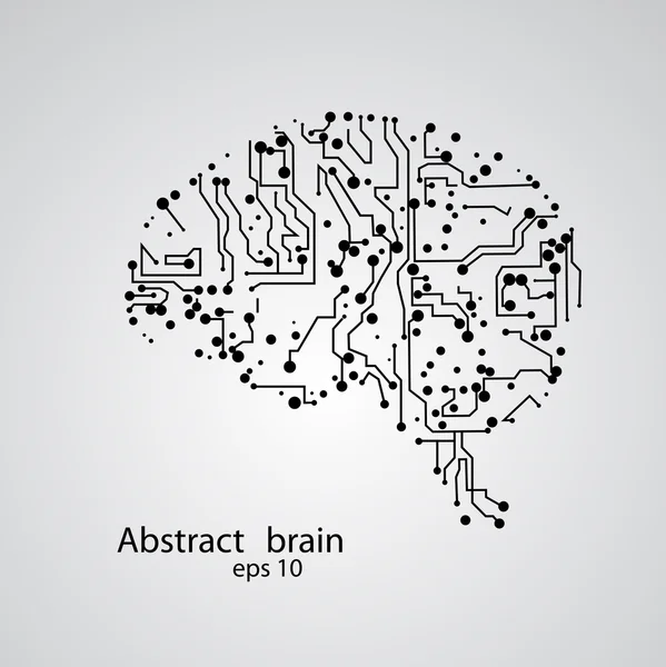 Placa de circuito cerebro eps 10 — Archivo Imágenes Vectoriales
