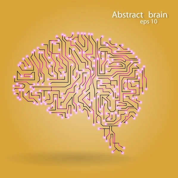 Placa de circuito cerebro eps 10 — Archivo Imágenes Vectoriales