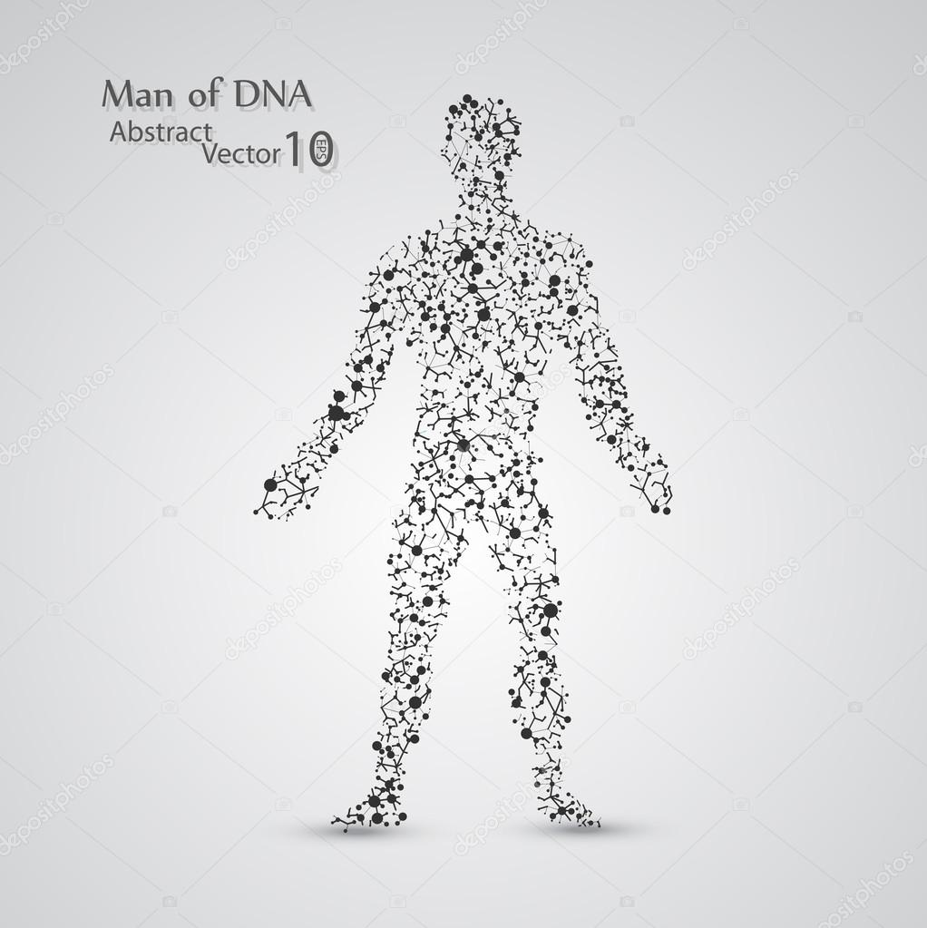 Molecular structure in the form of man