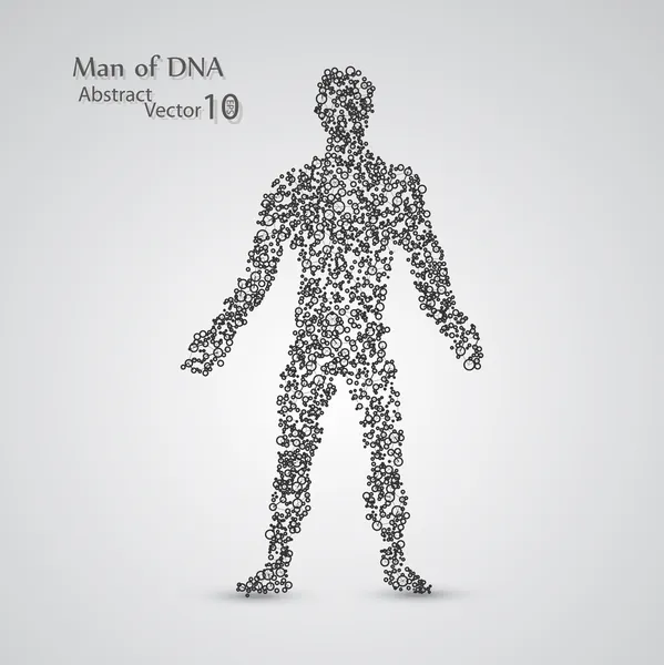 Estructura molecular en forma de hombre — Archivo Imágenes Vectoriales