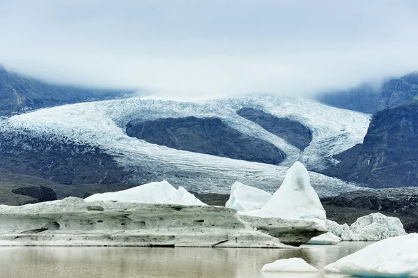 Lago glaciar Fjallsarlon, Islândia — Fotografia de Stock