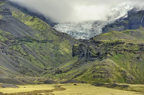Az Izland déli területén, nemzeti park Vatnajokull tájkép — Stock Fotó