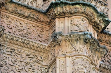 Facade of the University of Salamanca with frog on a skull (Cast clipart
