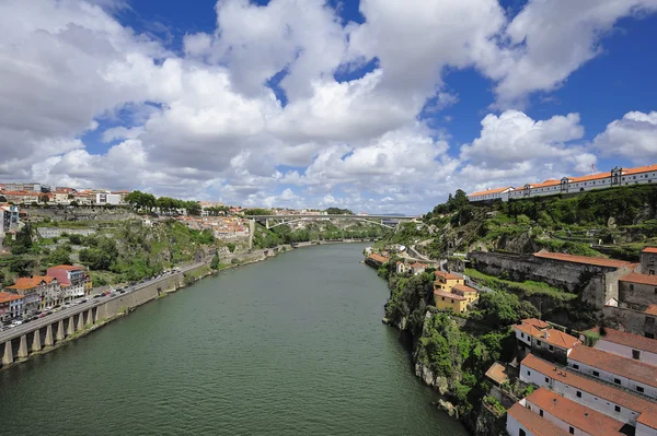 View of Porto from bridge de Luis I (Portugal) Stock Photo