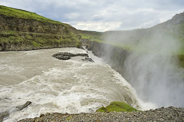 Vattenfallet gullfoss, Island — Stockfoto