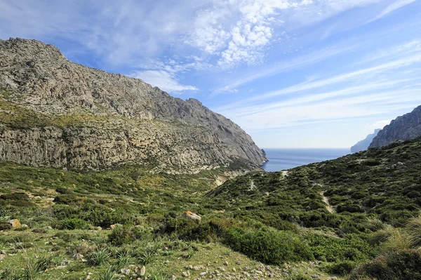 Vale do Boquer e golfo Cala Boquer, Maiorca, Espanha — Fotografia de Stock