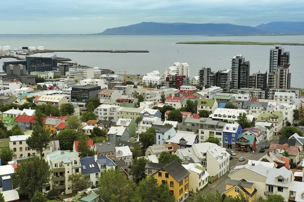 Reykjavik seen from Hallgrimskirkja — Stock Photo, Image