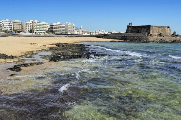 Arrecife en kasteel van san gabriel, lanzarote, Canarische eilanden, s — Stockfoto