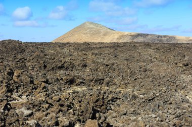 volkanik lav timanfaya Milli Parkı, lanzarote Adası, cana