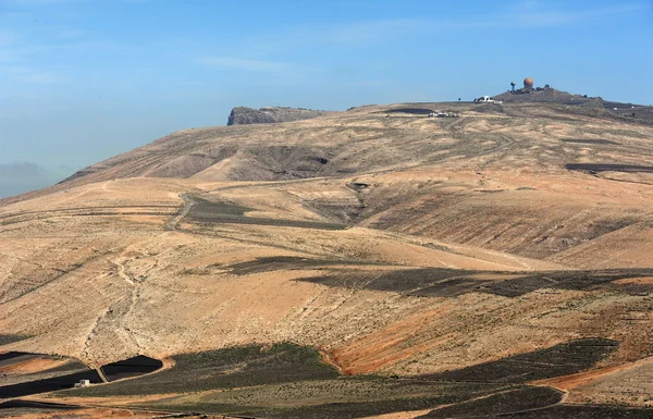 Krajobraz z lanzarote wyspy, Wyspy Kanaryjskie, Hiszpania — Zdjęcie stockowe