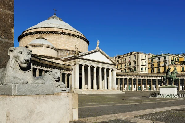 Piazza Plebiscito, Nápoles, Italia — Foto de Stock