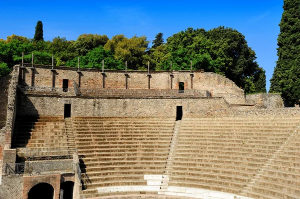 Den stora theatren, Pompeji — Stockfoto