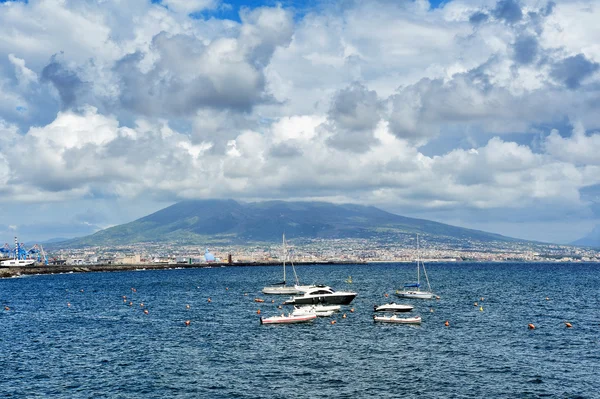 Golfe de Nápoles e Vesúvio, Itália — Fotografia de Stock