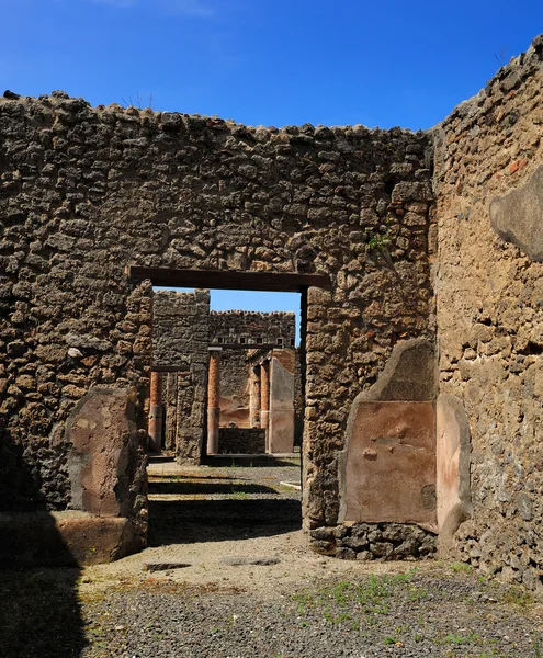 Ruiny římského domu, Pompeje — Stock fotografie