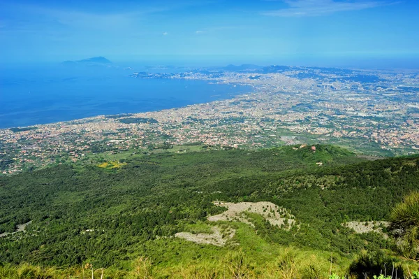 ナポリのヴェスヴィオ山からの眺め — ストック写真