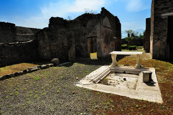 Ruínas da casa romana, Pompeia — Fotografia de Stock