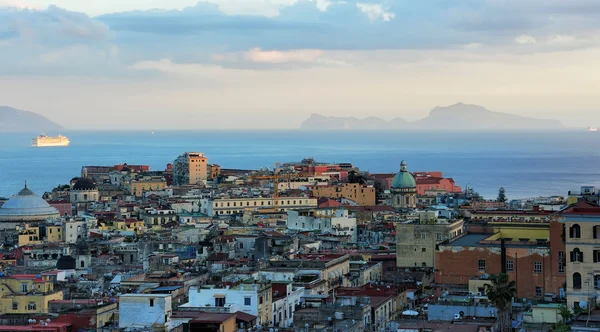 Kvällen Neapel, Italien — Stockfoto