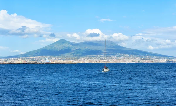 Napoli og Vesuv, Italia – stockfoto