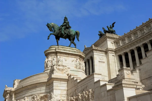 Národní památník Viktor Emanuel ii, piazza venezia, Řím — Stock fotografie