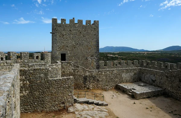 Középkori vár castelo dos mouros, sesimbra, Portugália Stock Kép