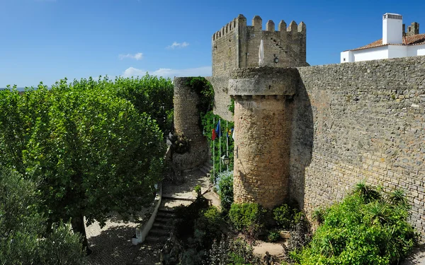 Oude muren, obidos, portugal — Stockfoto