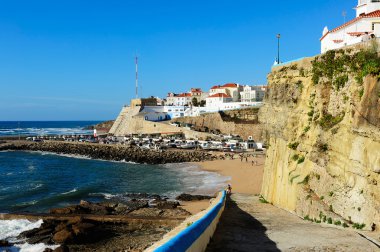 Portekiz kıyısında üzerinde Ericeira harbor