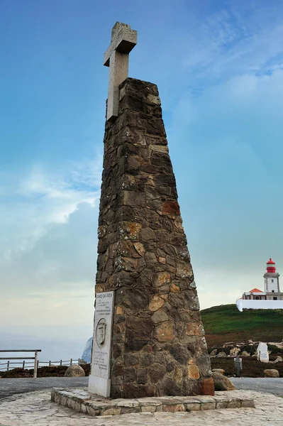 Denkmal am cabo da roca, portugal — Stockfoto