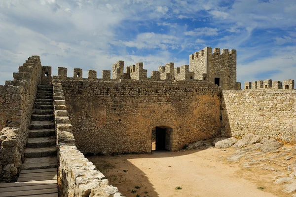 Castillo medieval Castelo dos Mouros, Sesimbra, Portugal — Foto de Stock